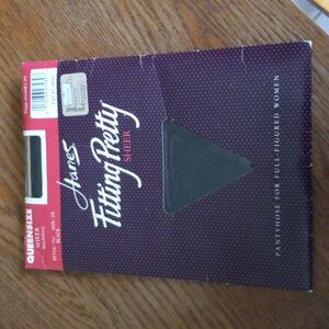 Hanes Fitting Pretty Sheer Queen Size 2x Black